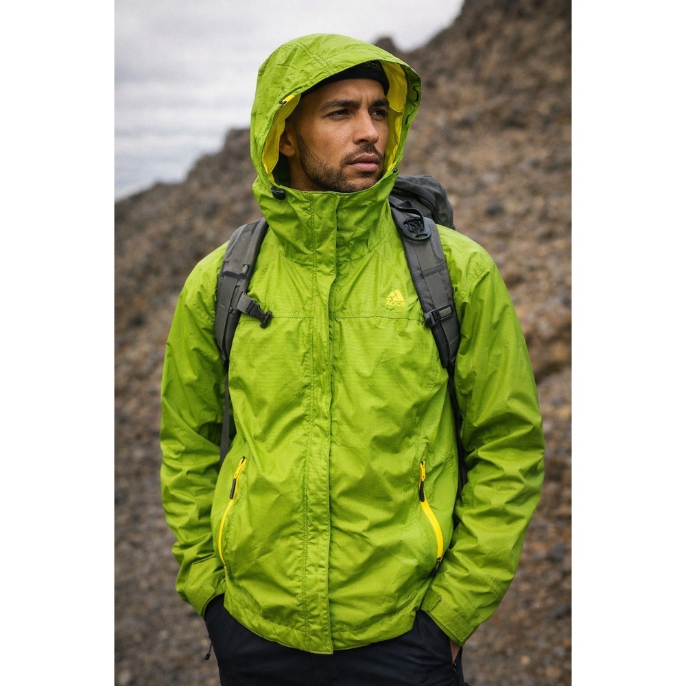 Vintage‎ Nike ACG FitStorm Outer Layer 3 Jacket – RARE color Lime Green / Yellow